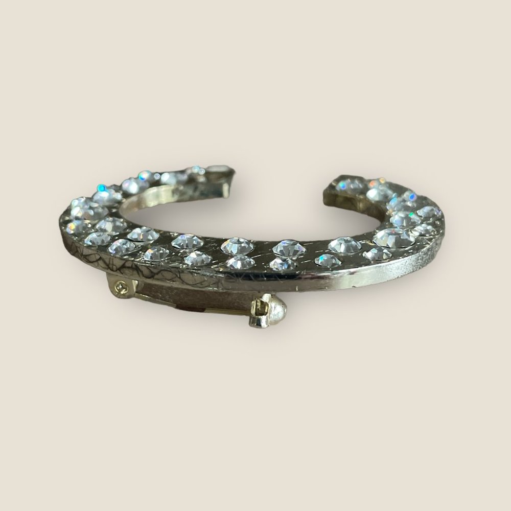 Initial C Rhinestone Brooch/Pin - Picture 3 of 4